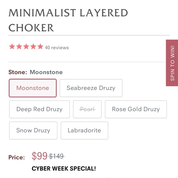 Layered Necklace in Moonstone - Picture 7 of 7